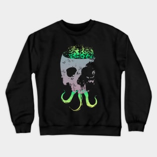 Scary Skull with Brain - Color Version 3 Crewneck Sweatshirt